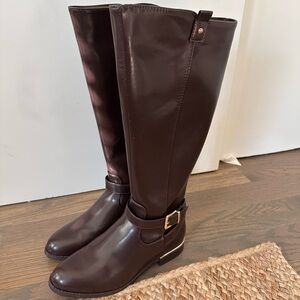 Dark Brown New High Boots, Size 7